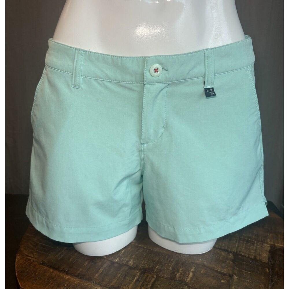 Salt Life Beach Swim Fishing Woman's Shorts Aqua Light Blue Size 0